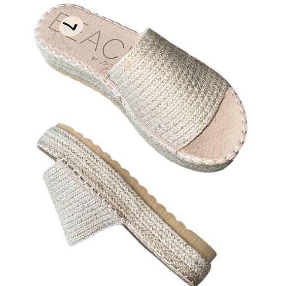 NWT Matisse Beach Del Mar Jute Raffia Platform Sandals in Natural - 7 - Picture 2 of 15